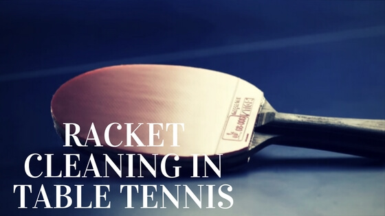 Cleaning a table tennis paddle