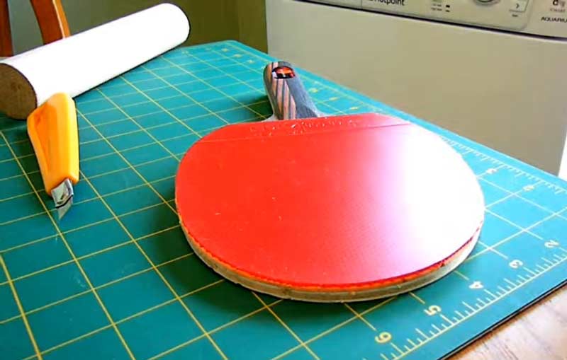 Table Tennis Rubber Gluing